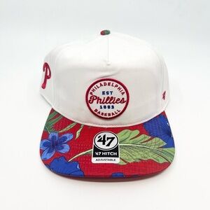 Philadelphia Phillies 47 Brand Hitch Bahama Floral Snapback Hat Cap MLB White